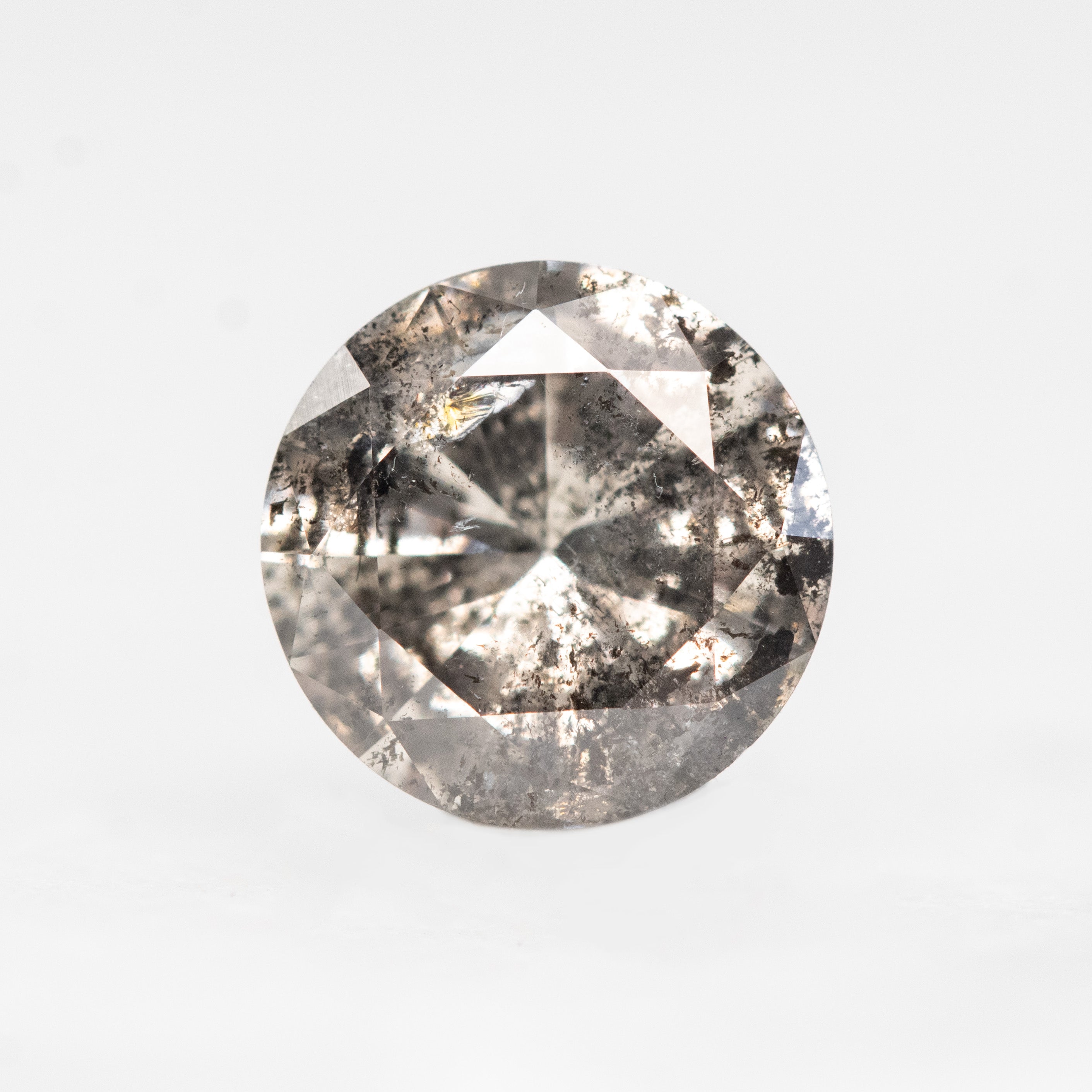 0.34 Ct shops Natural Loose Diamond Round Black Grey Salt And Pepper Color I3 Clarity 4.40 MM N9493