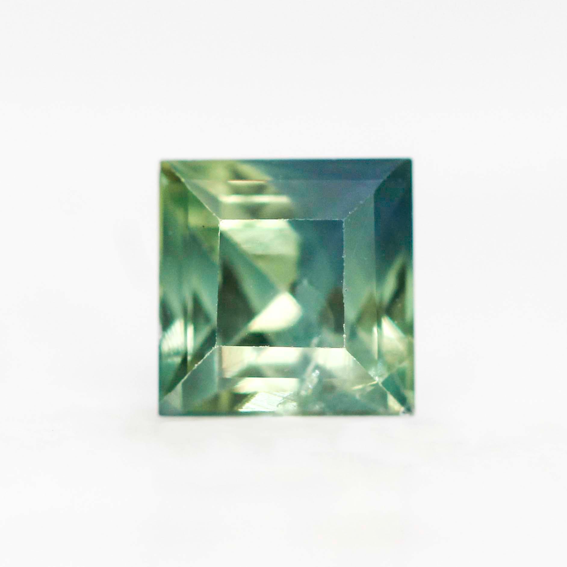 Certified 14.35 Ct Light Green Natural Sapphire Emerald Shape Princess Cut Light Green Sapphire 2024 Mermaid Sapphire Gemstone Loose VF!!