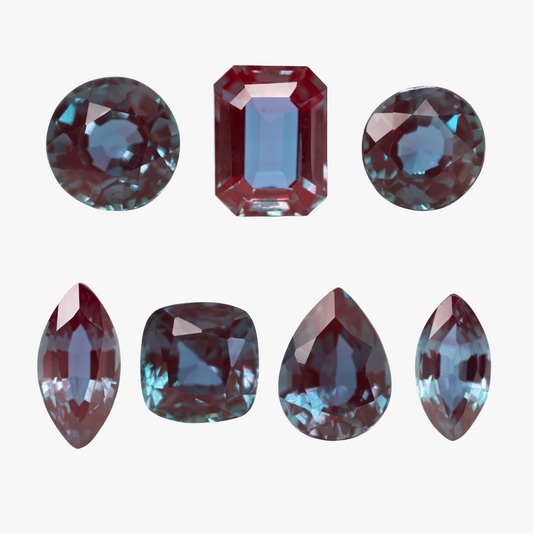 Lab Grown Alexandrite in the Shape of Your Choice for Custom Work - Inventory Code ALX100