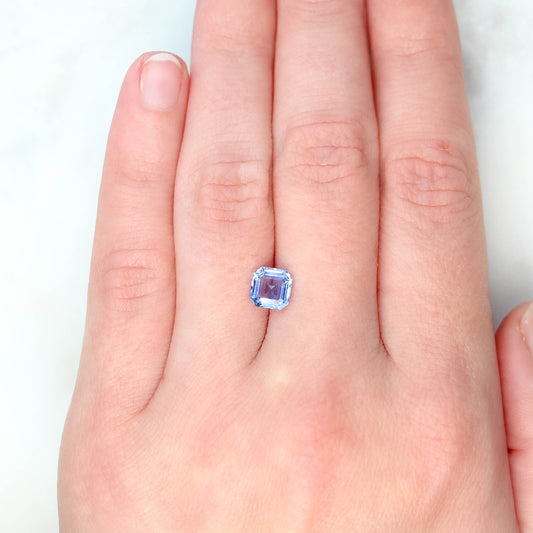 1.34 Carat Cornflower Blue Asscher Cut Sapphire - Inventory Code BAS134