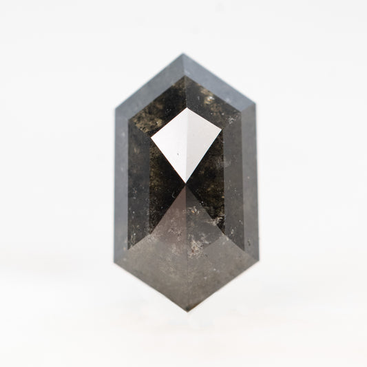 2.14 Carat Black Salt and Pepper Hexagon Diamond for Custom Work - Inventory Code NBH214