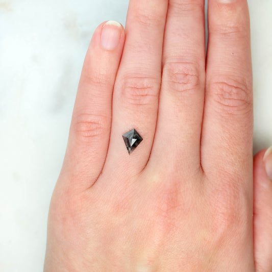 0.77 Carat Black Salt and Pepper Kite Diamond for Custom Work - Inventory Code BCK077