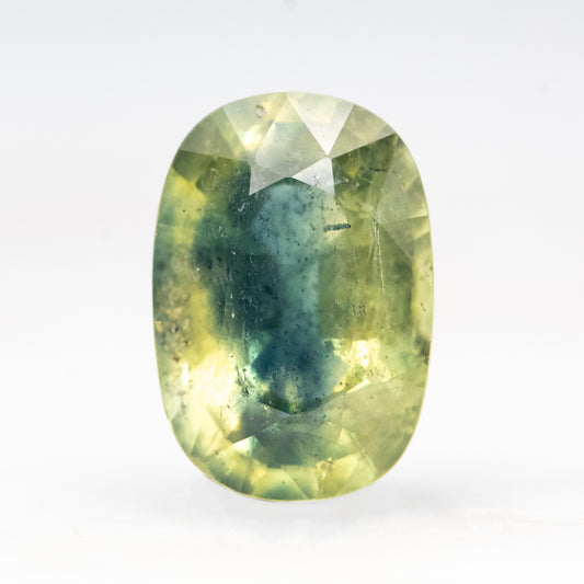 2.72 Carat Bicolor Green and Blue Oval Sapphire for Custom Work - Inventory Code BCOS272