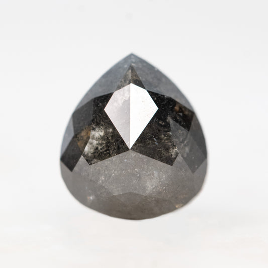 3.03 Carat Black Salt and Pepper Pear Diamond for Custom Work - Inventory Code BCP303