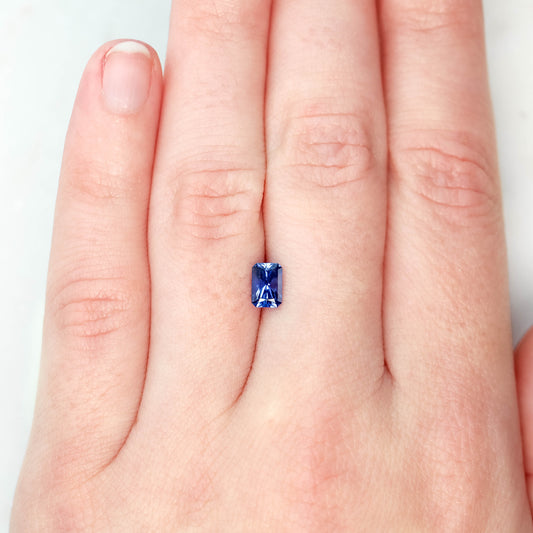 0.80 Carat Radiant Emerald Cut Cornflower Blue Sapphire for Custom Work - Inventory Code BES080