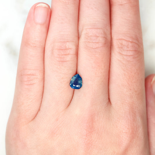 1.28 Carat Blue Opalescent Geometric Pear Sapphire for Custom Work - Inventory Code BGPS128