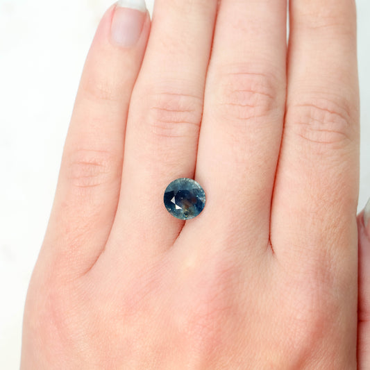 3.69 Carat Blue Round Sapphire for Custom Work - Inventory Code BRS369