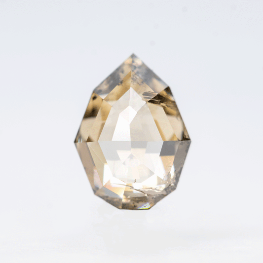 1.17 Carat Clear Champagne Geometric Pear Diamond for Custom Work - Inventory Code CCGP117