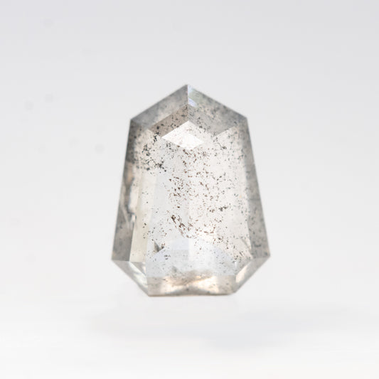 1.00 Carat Clear Geometric Shield Cut Salt and Pepper Diamond for Custom Work - Inventory Code CCS099