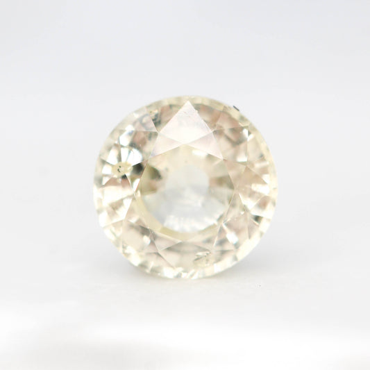 1.47 Carat Golden Clear Round Sapphire for Custom Work - Inventory Code CRS147