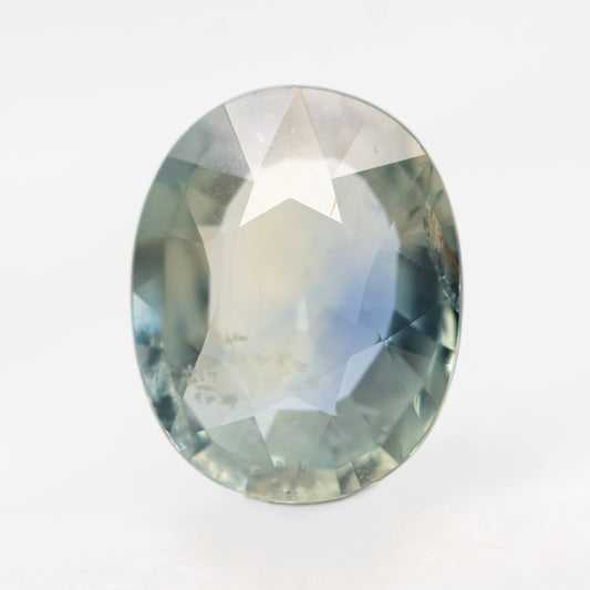 5.73 Carat Clear Teal Oval Sapphire for Custom Work - Inventory Code CTOS573