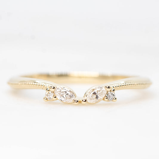 Cerise - Diamond Contour Band in Your Choice of 14k Gold