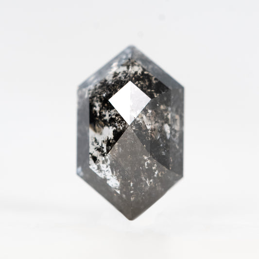 1.12 Carat Dark Gray Salt and Pepper Hexagon Diamond for Custom Work - Inventory Code DSH112