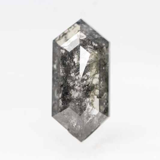 2.47 Carat Dark Gray Salt and Pepper Hexagon Diamond for Custom Work - Inventory Code DSH247