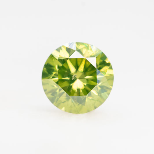 0.52 Carat Certified Light Green Round Diamond for Custom Work - Inventory Code GCCR052