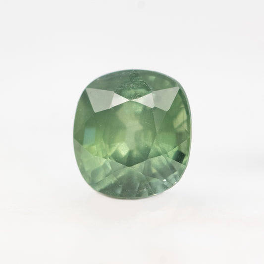 1.66 Carat Light Green Rounded Cushion Sapphire for Custom Work - Inventory Code GCS166