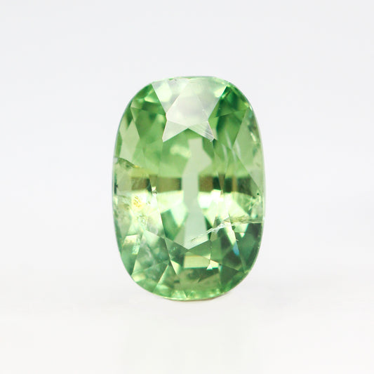 2.12 Carat Light Green Elongated Cushion Cut Sapphire for Custom Work - Inventory Code GECS212