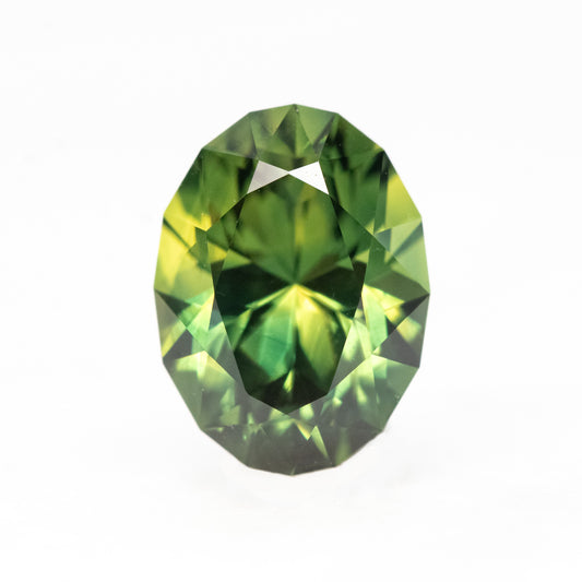 2.43 Carat Australian Green Geometric Oval Sapphire for Custom Work - Inventory Code GGOS243