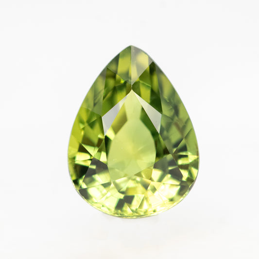 2.33 Carat Golden Green Pear Sapphire for Custom Work - Inventory Code GGPS233