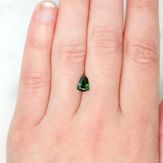 1.11 Carat Shield Cut Green Sapphire for Custom Work - Inventory Code GSS111