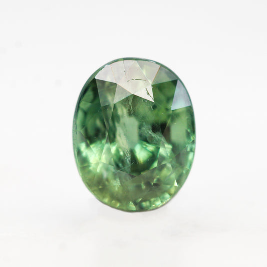 1.23 Carat Green Oval Sapphire for Custom Work - Inventory Code GOS123