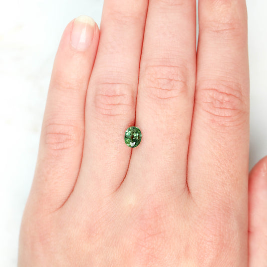 1.23 Carat Green Oval Sapphire for Custom Work - Inventory Code GOS123