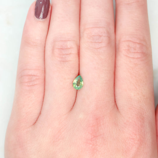 0.79 Carat Pear Green Sapphire for Custom Work - Inventory Code GPS079