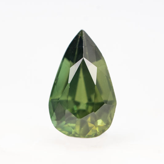 1.55 Carat Green Geometric Pear Sapphire for Custom Work - Inventory Code GPS155