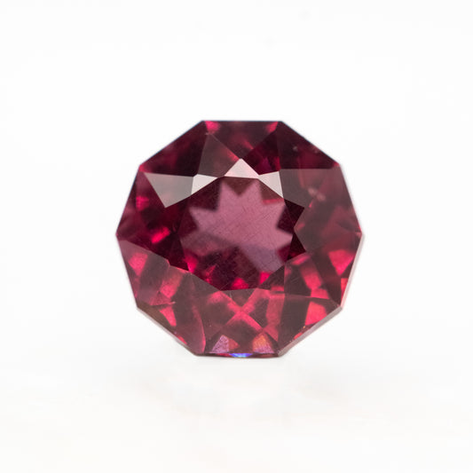 1.39 Carat Round Geometric Rhodolite Garnet for Custom Work - Inventory Code GRG139