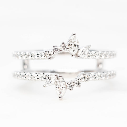 Gemini Band - Diamond Ring Guard in Your Choice of 14k Solid Gold