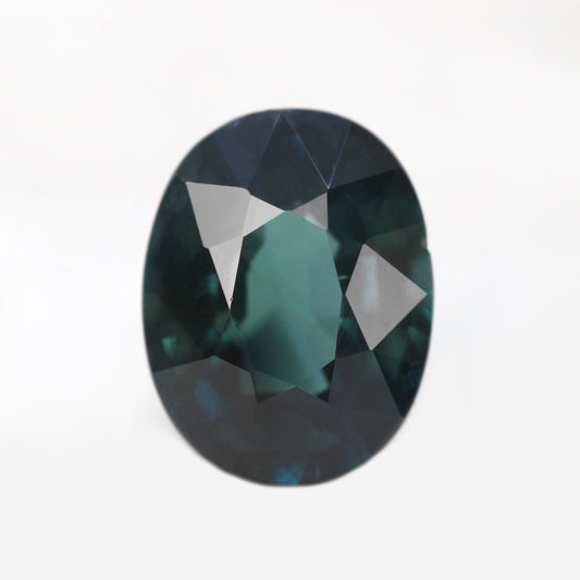 1.21 Carat Oval Dark Teal Sapphire for Custom Work - Inventory Code DTOS121