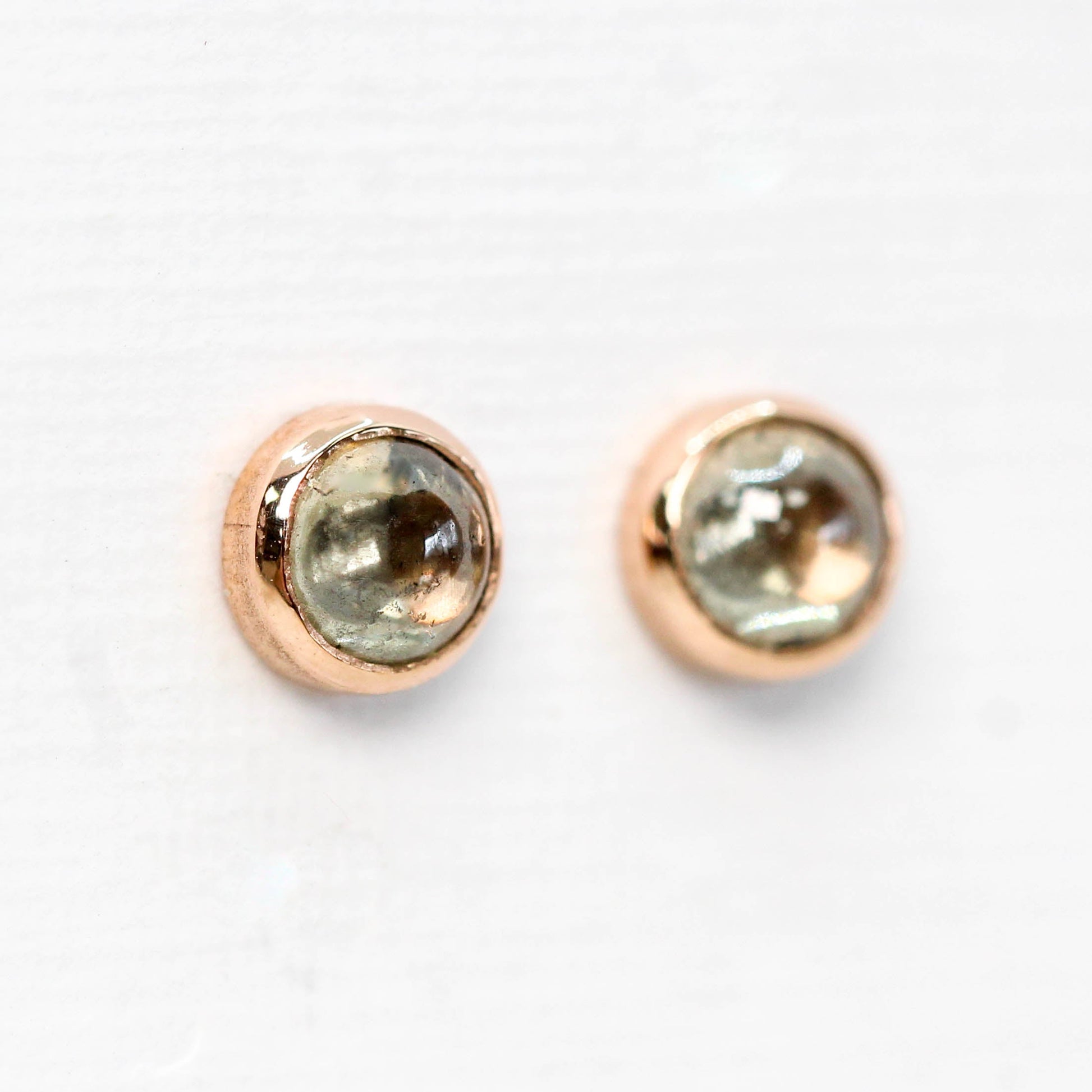 Rose Cut 3.8mm Dark Charcoal Gray Salt and Pepper Diamond Earring Stud –  Midwinter Co. Alternative Bridal Rings and Modern Fine Jewelry