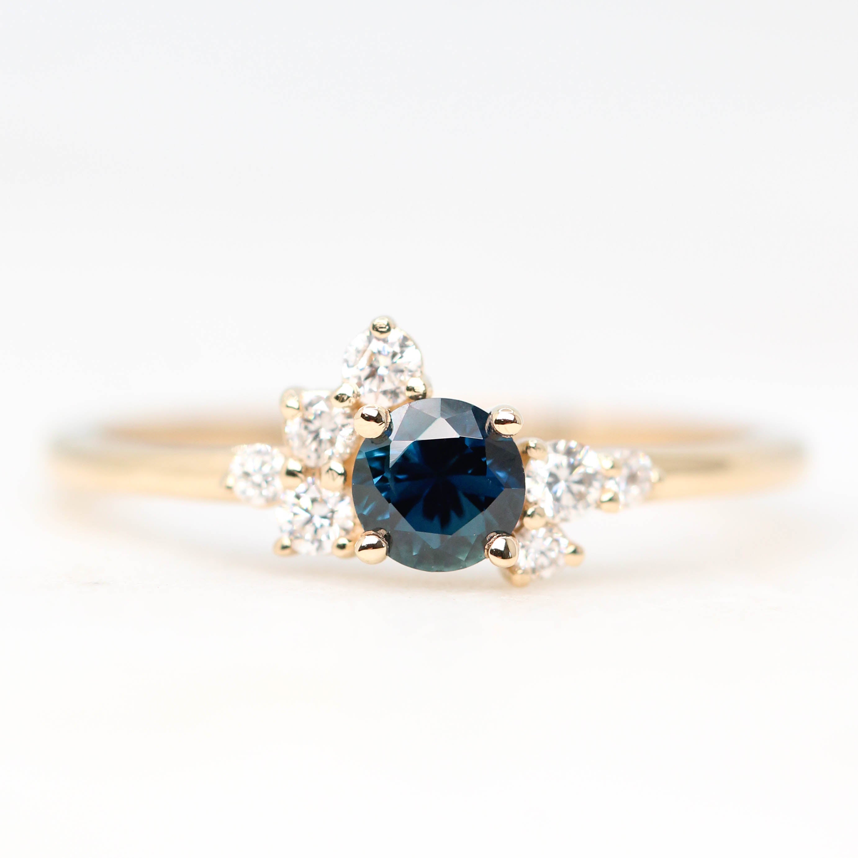 Deep blue Sapphire fashion ring