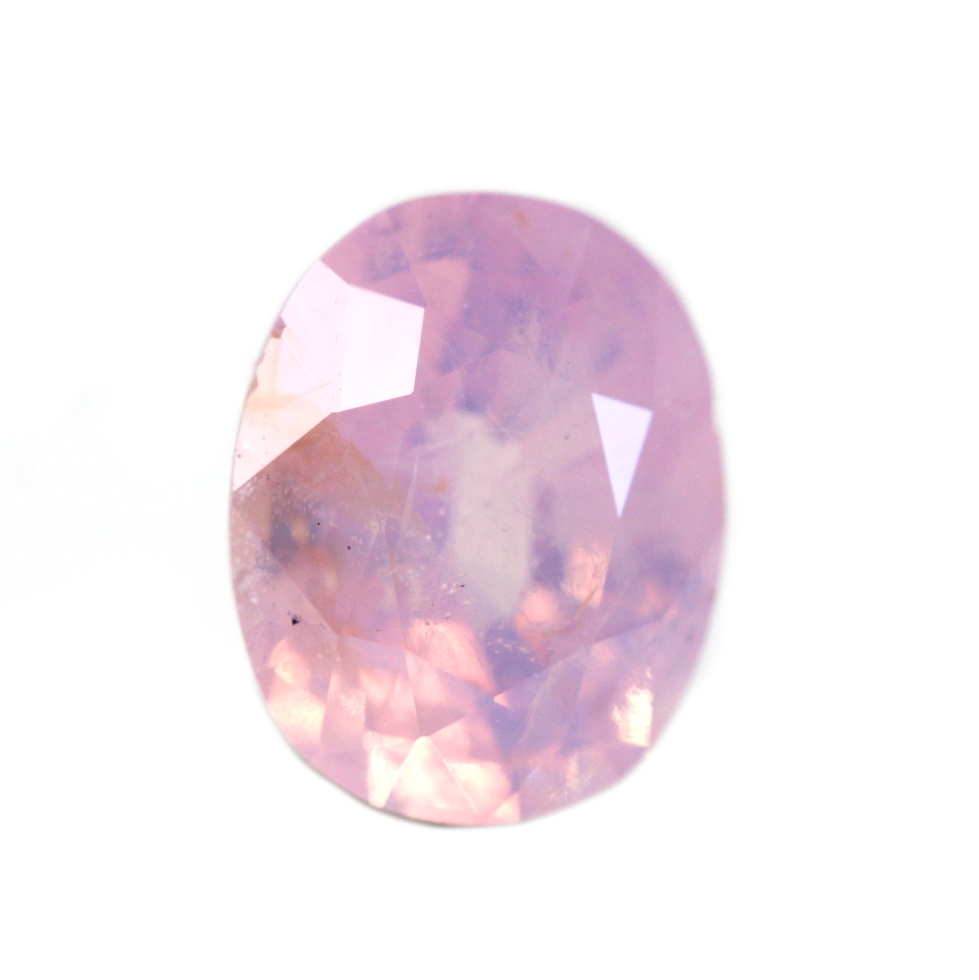 1.01 Carat Opalescent Light Pink Oval Sapphire for Custom Work - Inventory Code OPS101 - Midwinter Co. Alternative Bridal Rings and Modern Fine Jewelry