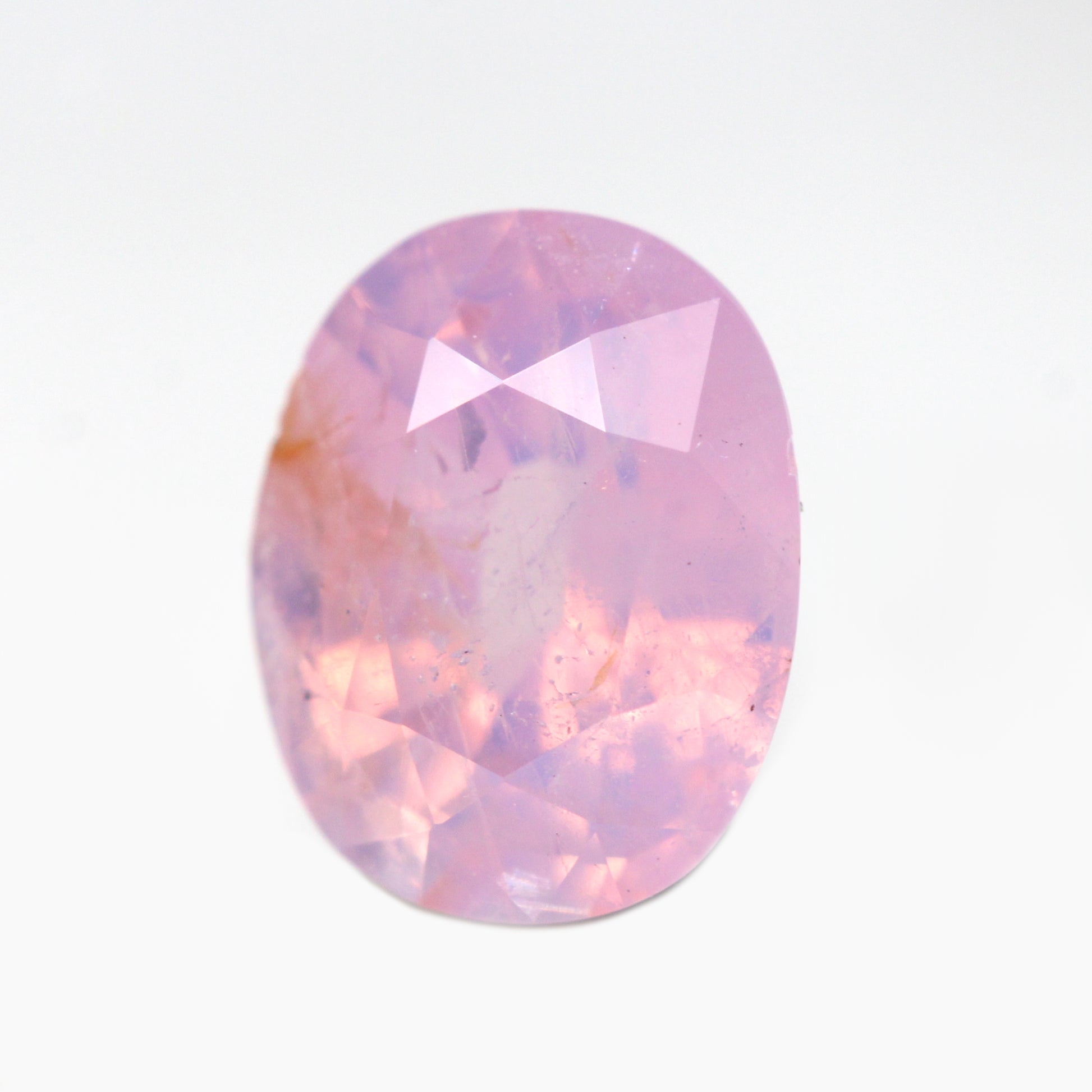 1.01 Carat Opalescent Light Pink Oval Sapphire for Custom Work - Inventory Code OPS101 - Midwinter Co. Alternative Bridal Rings and Modern Fine Jewelry