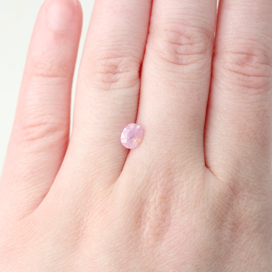 1.01 Carat Opalescent Light Pink Oval Sapphire for Custom Work - Inventory Code OPS101