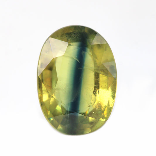 1.94 Carat Bicolor Yellow Blue Oval Sapphire for Custom Work - Inventory Code YBOS194