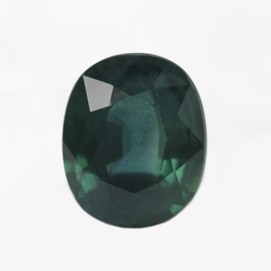 1.52 Carat Dark Teal Oval Sapphire for Custom Work - Inventory Code TOS152