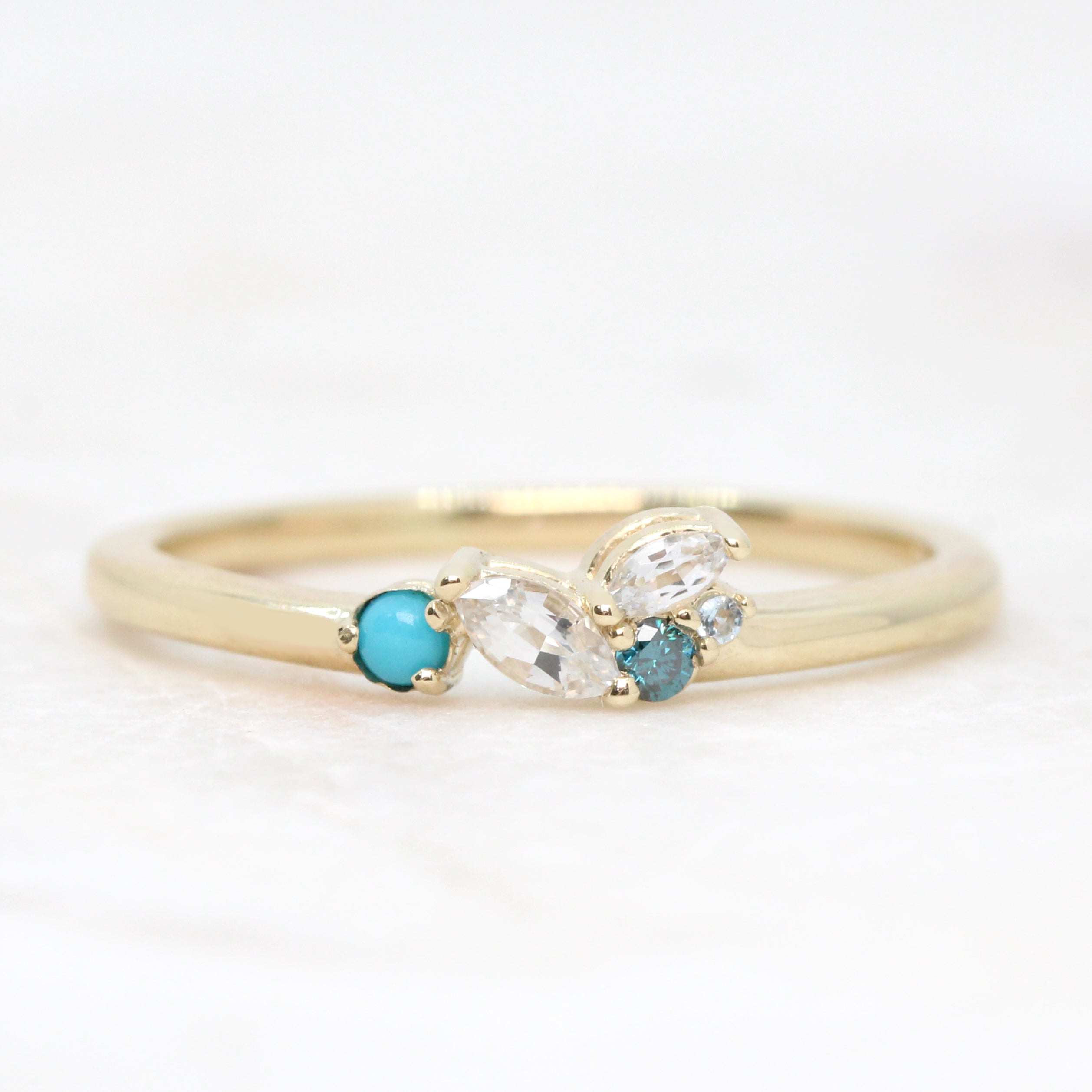 14K Diamond Two Stones Ring 1 ctw - Oro Diamante