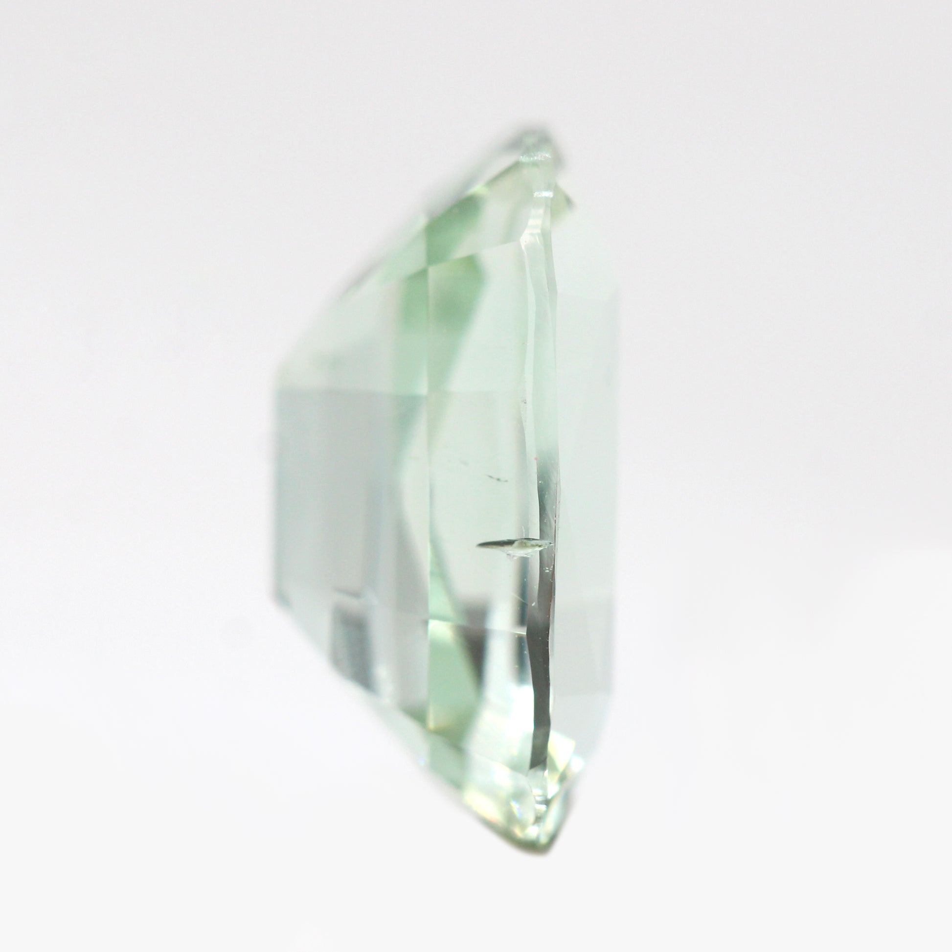 3.50 Carat Elongated Cushion Cut Clear Mint Green Tourmaline for Custom Work - Inventory Code CGT350 - Midwinter Co. Alternative Bridal Rings and Modern Fine Jewelry