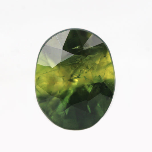 1.15 Carat Bicolor Yellow Green Oval Sapphire for Custom Work - Inventory Code YGOS115