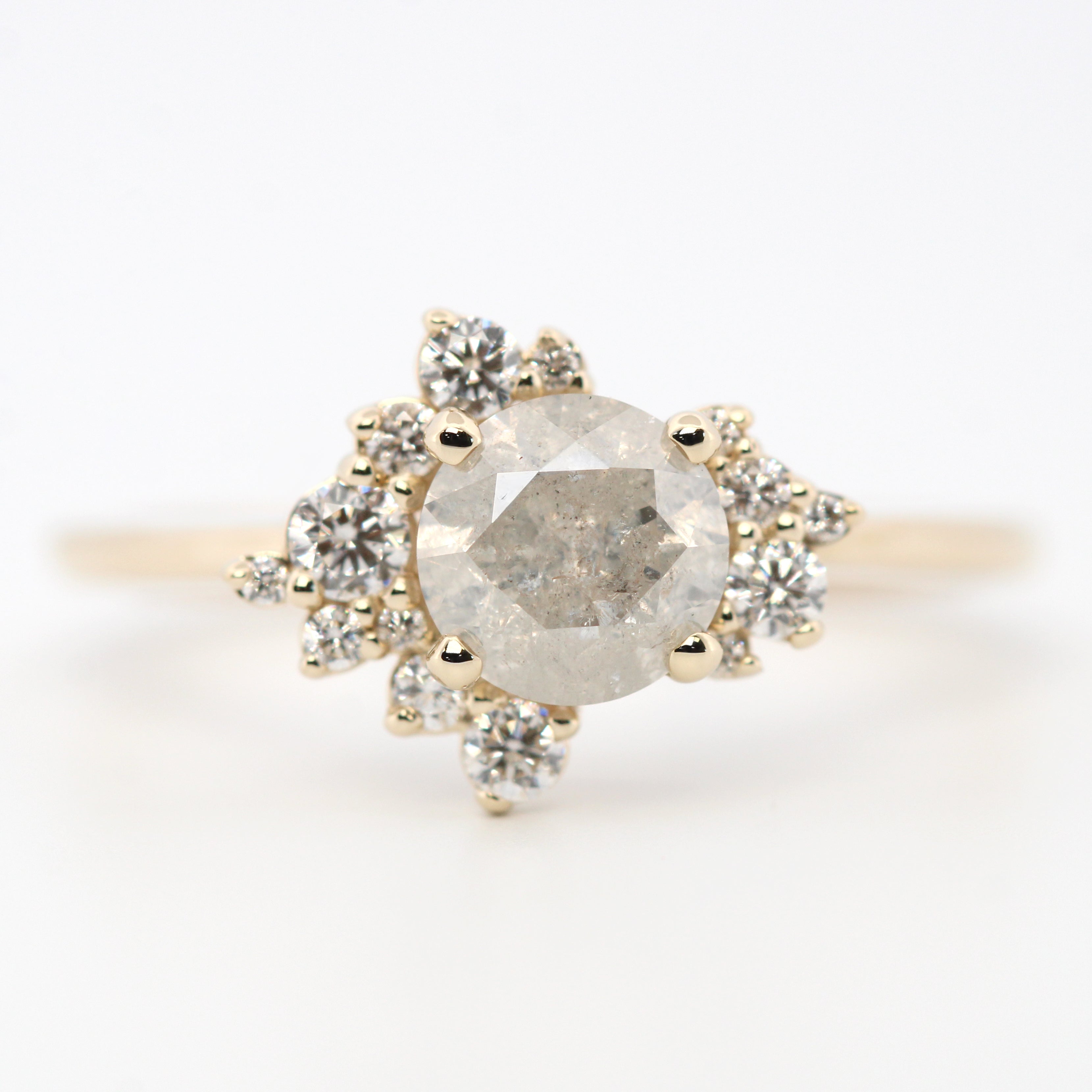 Toi et Moi Ring with a 0.58 Light Gray Round Celestial Diamond and