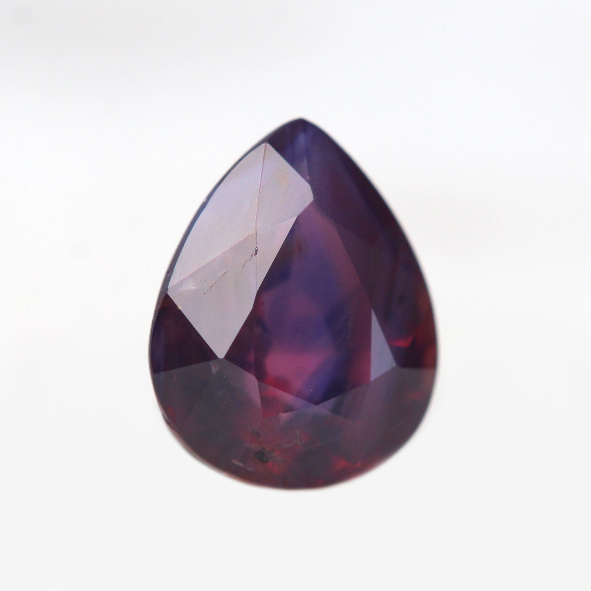 1.14 Carat Pear Berry Purple Madagascar Sapphire for Custom Work - Inventory Code PPS114 - Midwinter Co. Alternative Bridal Rings and Modern Fine Jewelry