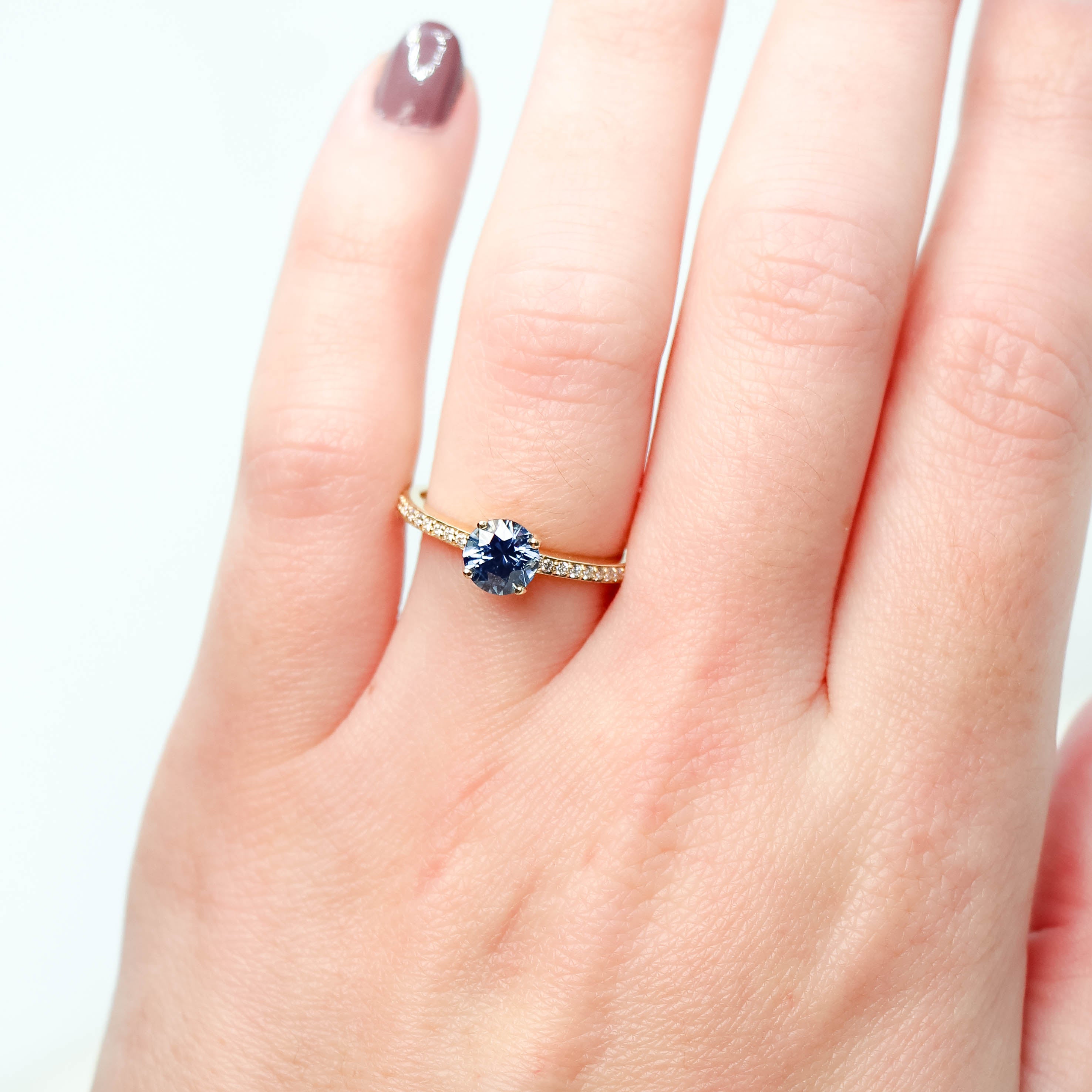 Sapphire 14k Yellow Gold Filled Bridesmaid Ring, December Birthstone Ring, cheapest Sapphire CZ Ring, Dainty Stacking Ring, Engagement Ring, Gifts