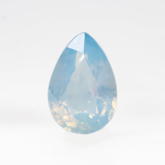 1.09 Carat Opalescent Blue Pear Sapphire for Custom Work - Inventory Code LBPS109