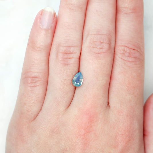 1.09 Carat Opalescent Blue Pear Sapphire for Custom Work - Inventory Code LBPS109