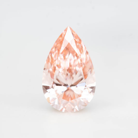 1.00 Carat Pink Lab Grown Pear Diamond for Custom Work - Inventory Code LGPD100