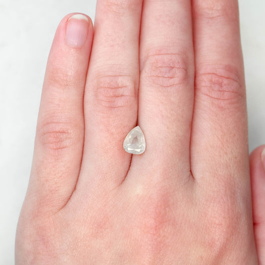 1.98 Carat Misty White Pear Salt and Pepper Diamond for Custom Work - Inventory Code MWP198