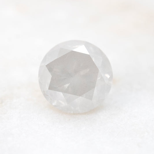 3.33 Carat Misty White Round Salt and Pepper Diamond for Custom Work - Inventory Code MWRD333