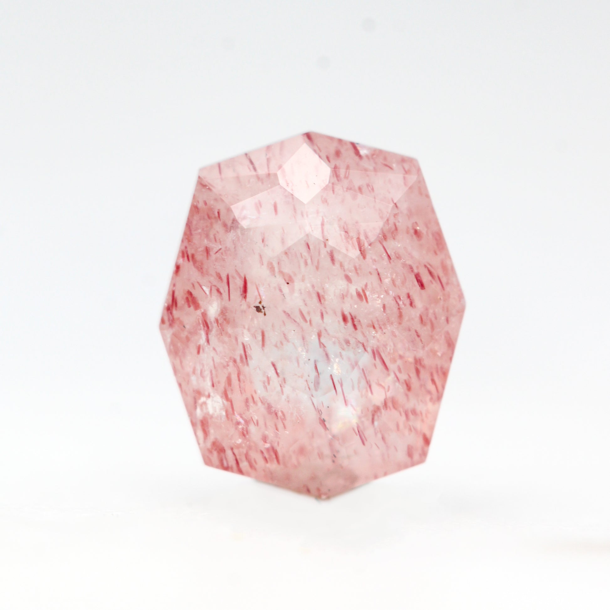 1.80 Carat Octagon Strawberry Quartz for Custom Work - Inventory Code OSQ180 - Midwinter Co. Alternative Bridal Rings and Modern Fine Jewelry